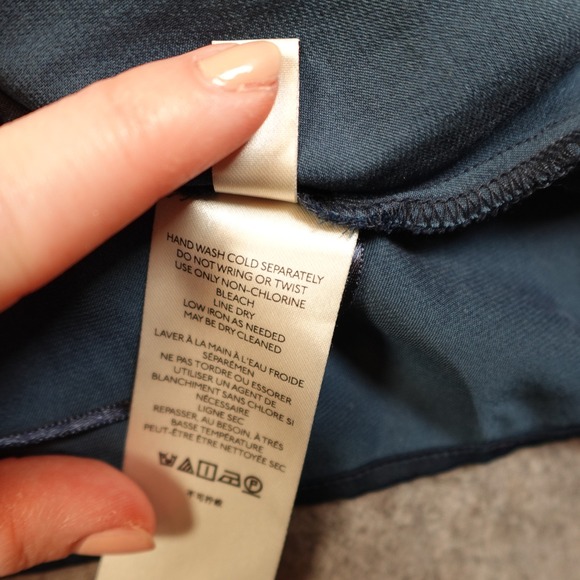 Free People Top Womens Small Hattie Tank Drape Front Navy Blue Tie Straps - Picture 5 of 12